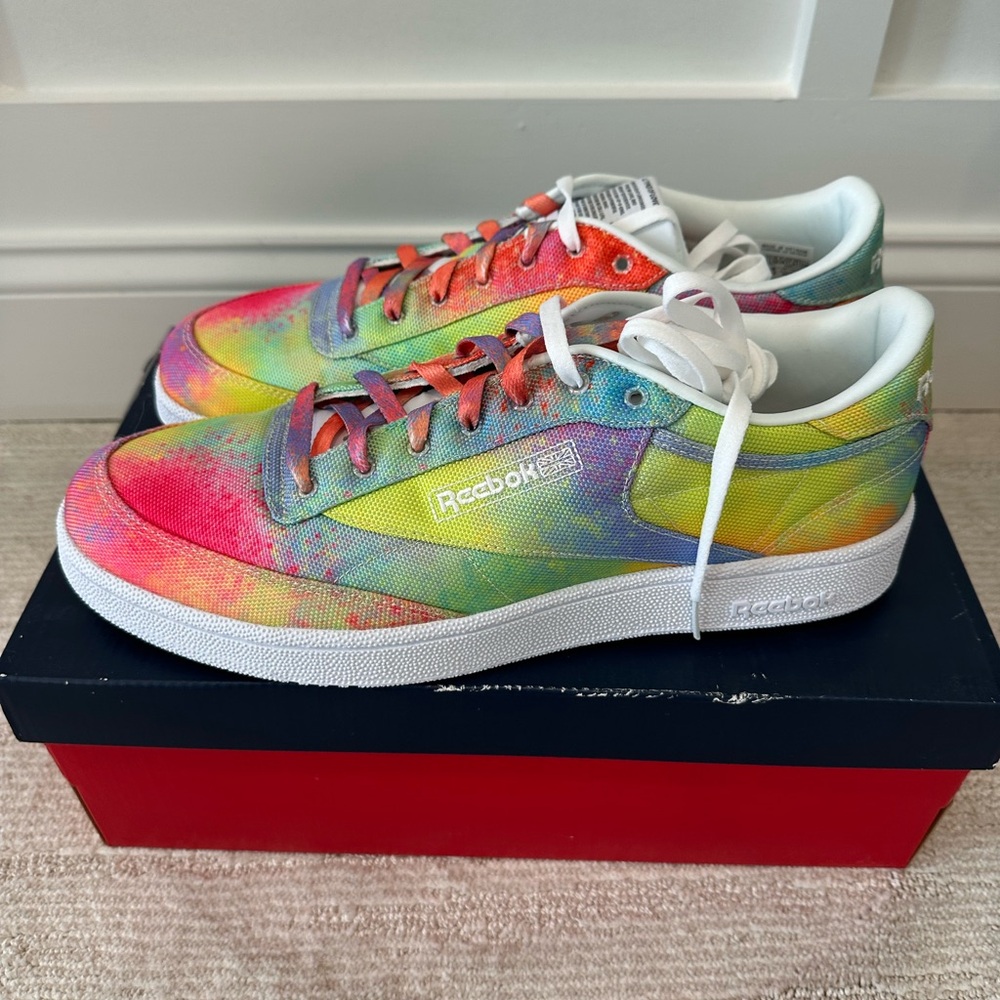 Reebok Club C 85 Pride 2020 All Types of Love
Size 13 NWT FX4772 Multi colored - Picture 7 of 10
